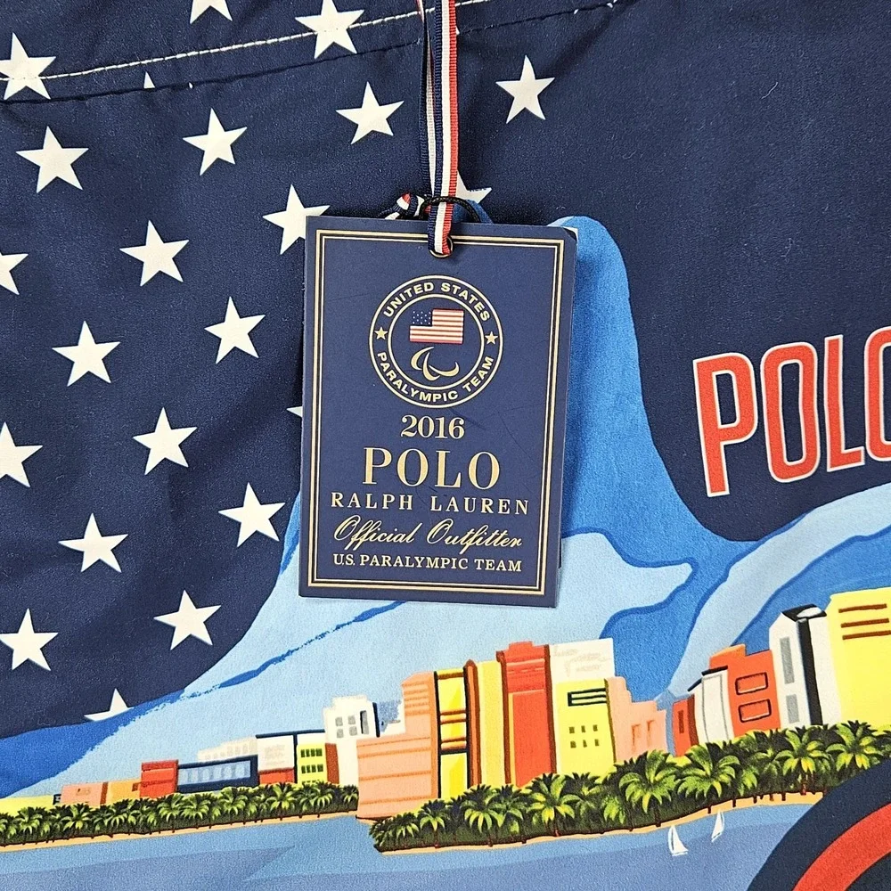 Polo Ralph Lauren 2016 USA Paralympic Team Swim Trunks Board Shorts 52B NWT